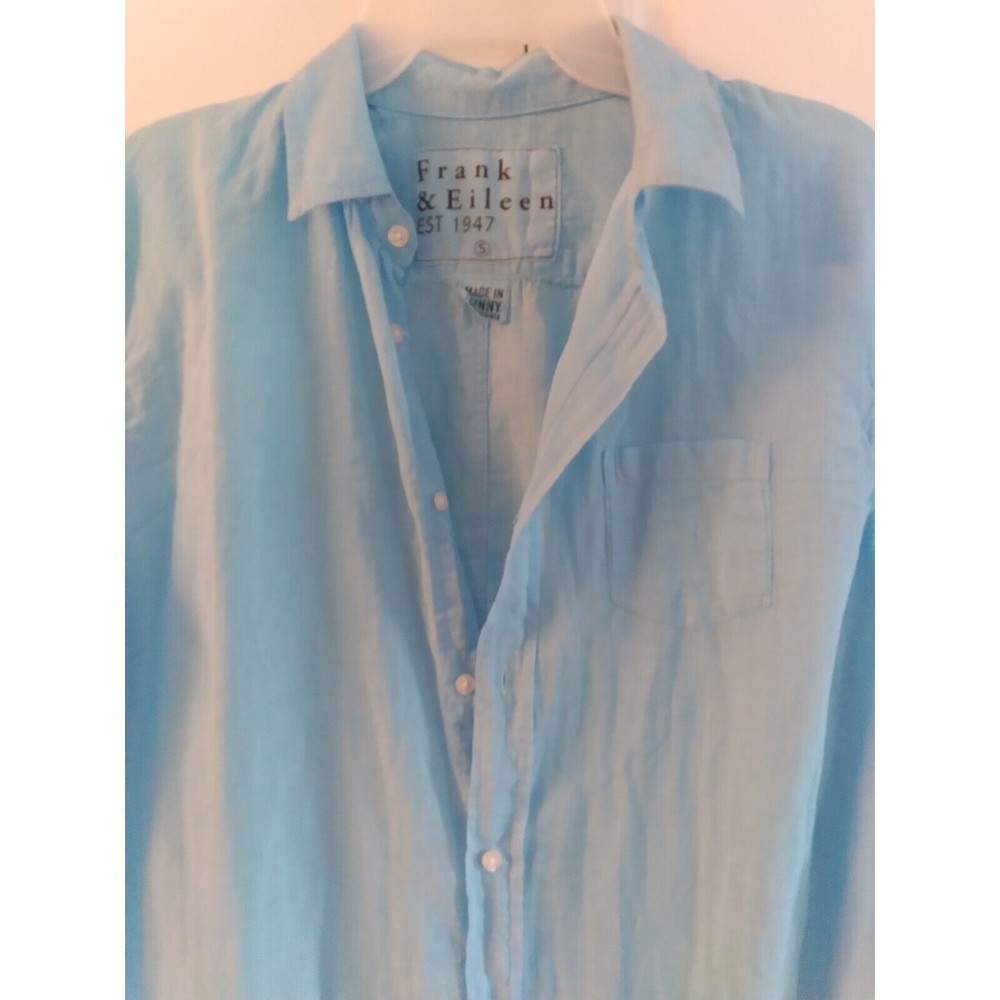 Frank & Eileen Shirt Women's Small Pale Blue Made in Sunny California - Picture 3 of 9